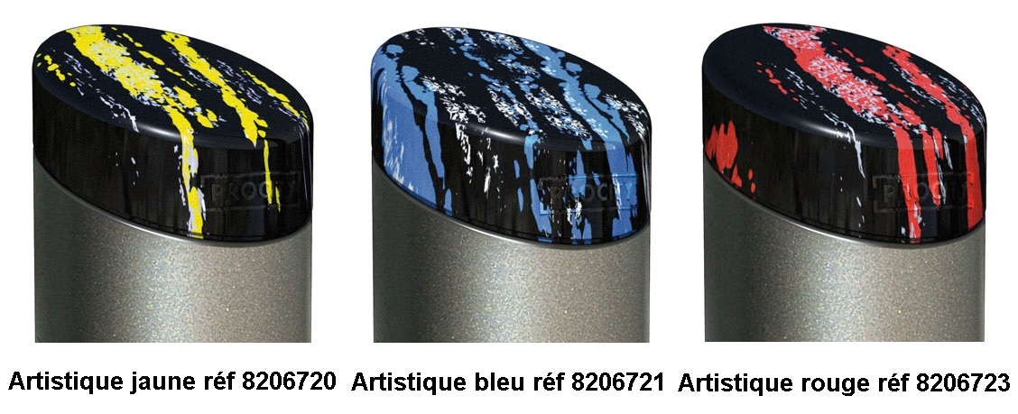 Potelet fixe ellipse - diamètre 90mm - acier peint sur zinc - pommeau aluminium moulé - 10 finitions disponibles_4