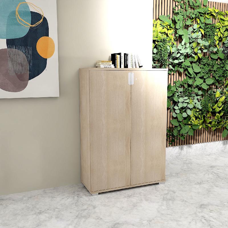 Armoire de rangement avec portes battantes TAK - Mobel Linea - Acacia clair_4