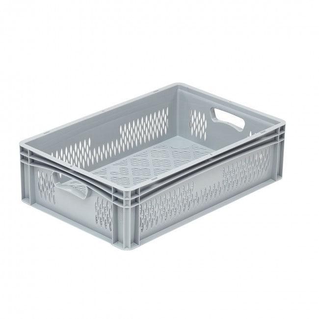 Bac euro ajouré - 190470 – Gris argenté - 600 x 400 x 220 mm_4