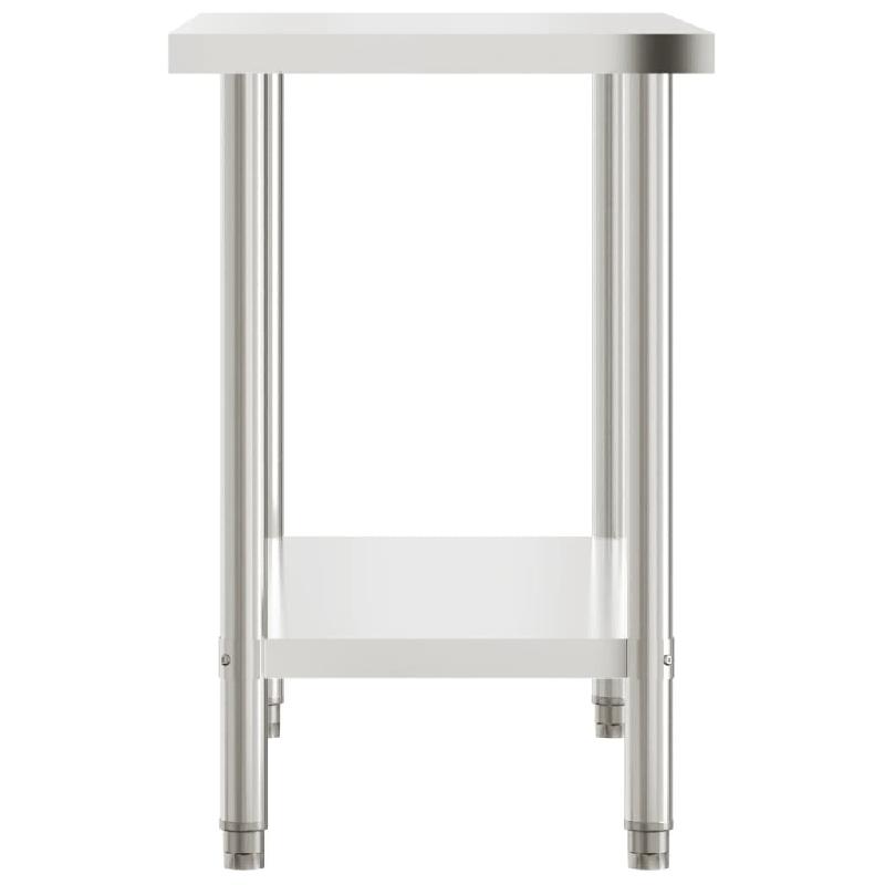 Vidaxl table de travail de cuisine 110x55x85 cm acier inoxydable 376465_4