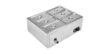 Bain-marie électrique 7L avec robinet intégré pour drainage facile