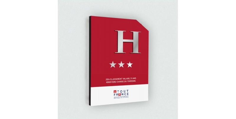 Panonceau de classement Hôtel - Plaque aluminium dibond 308x420mm - antigraffiti et anti UV_4