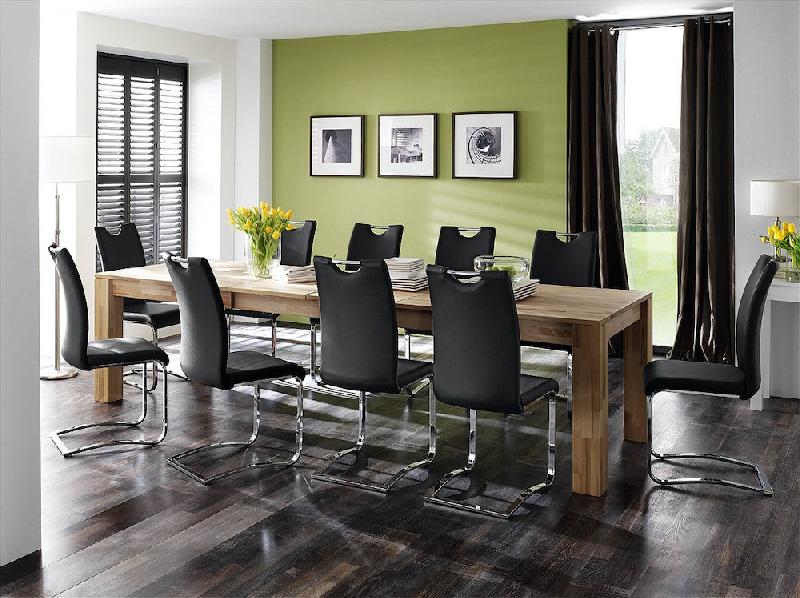 Lot de 4 chaises Kilou - tissu noir - piètement luge en tube laqué noir mat - design chic et moderne_4