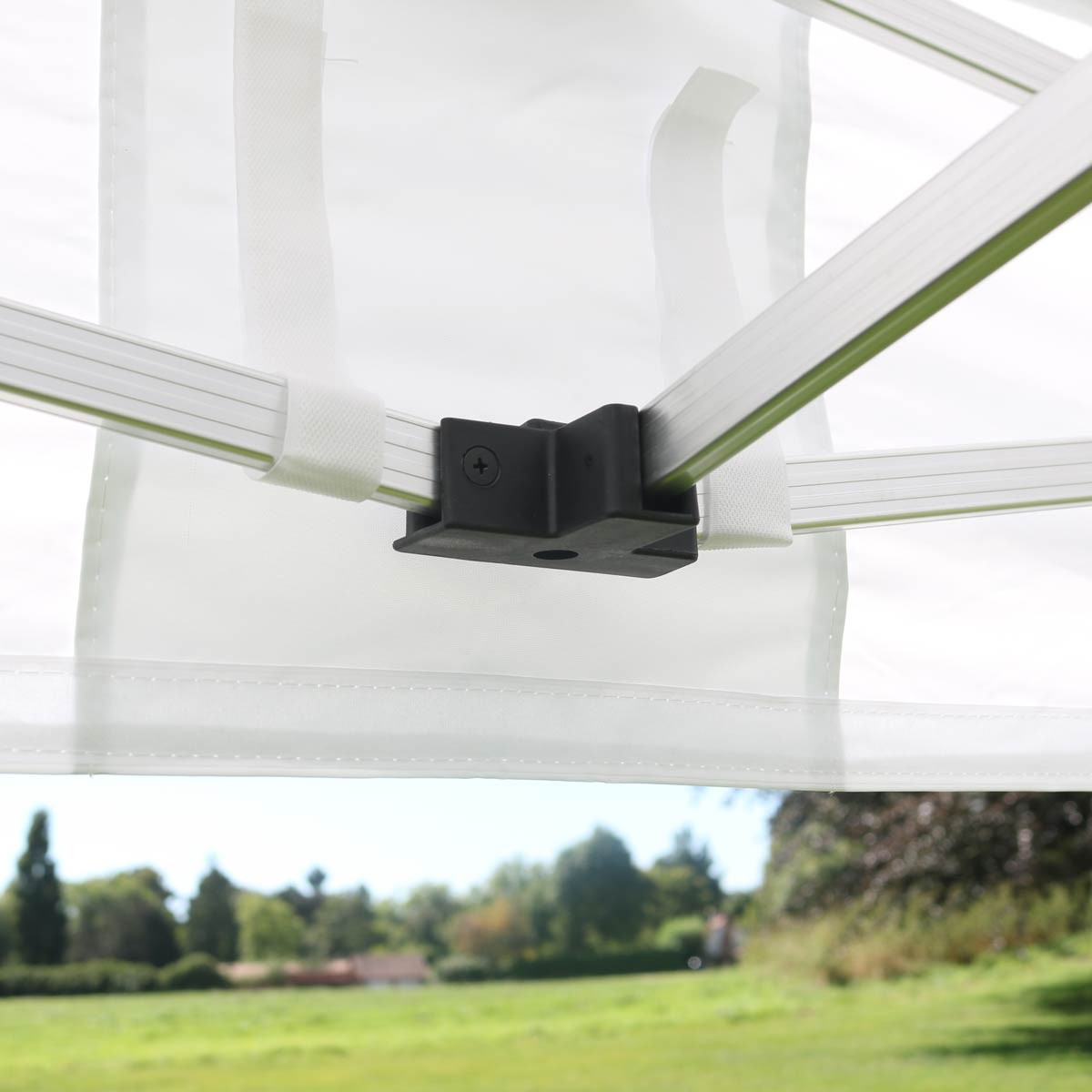 Tente pliante professionnelle 3x3m - Aluminium 40mm - Toile 300g/m² imperméable - Blanche_4