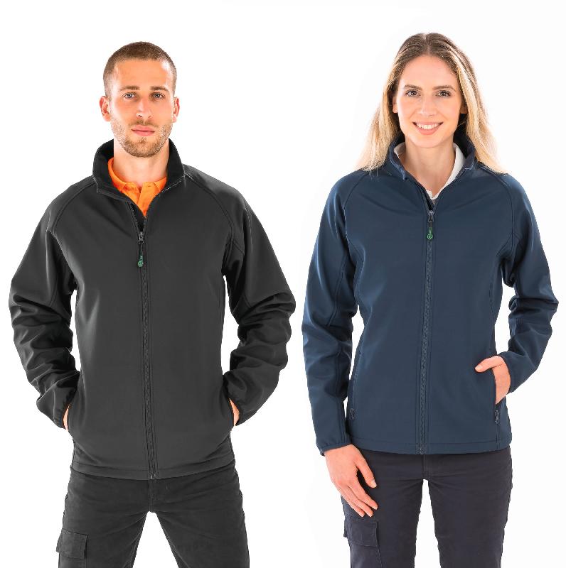 Veste softshell homme recyclée - polyester recyclé TOPGREEN - coupe-vent et respirante - Réf: R901M_4