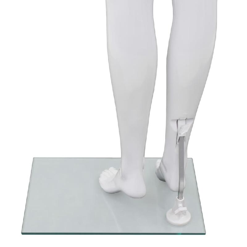 Vidaxl mannequin femme corps complet base verre blanc brillant 175 cm 142928_4