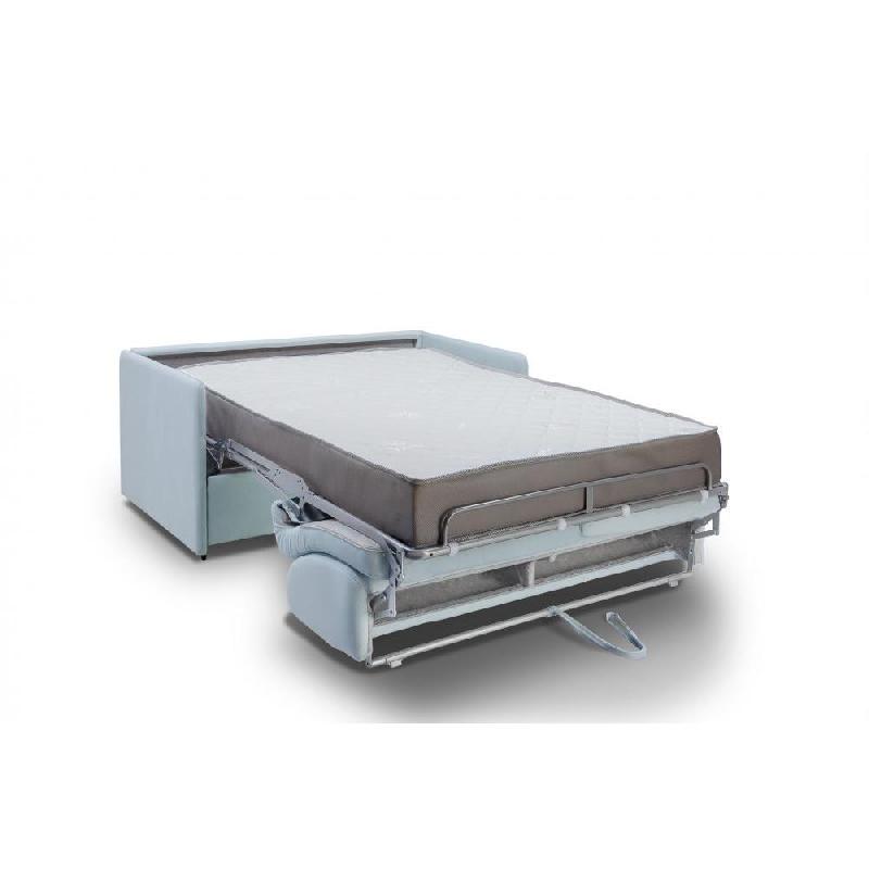 Canapé-lit express Colosse - Couchage 160 cm - Matelas mémoire de forme 22 cm - Velours bleu pastel_4