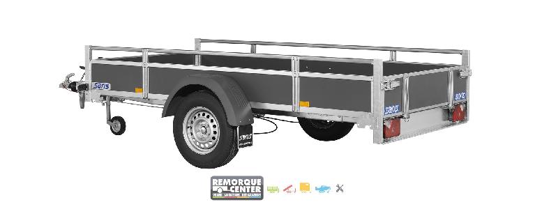 Remorque polyvalente en bois - WOODY FW150 - 1 essieu freiné - PTAC : 1500 Kg - 306 x 154 cm - SARIS_WOODY_FW150_4