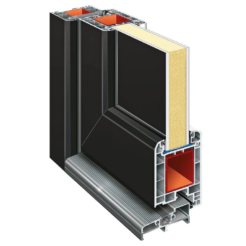 Vidaxl porte d'entrée anthracite 88x200 cm pvc 3157089_4