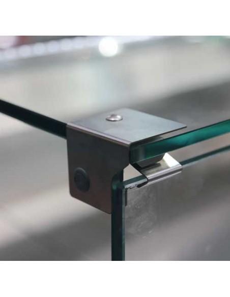 Vitrine canalisable - Froid ventilé, Acier inox, Exposition 660 mm - ONYX-66-R-INT90-SG_4