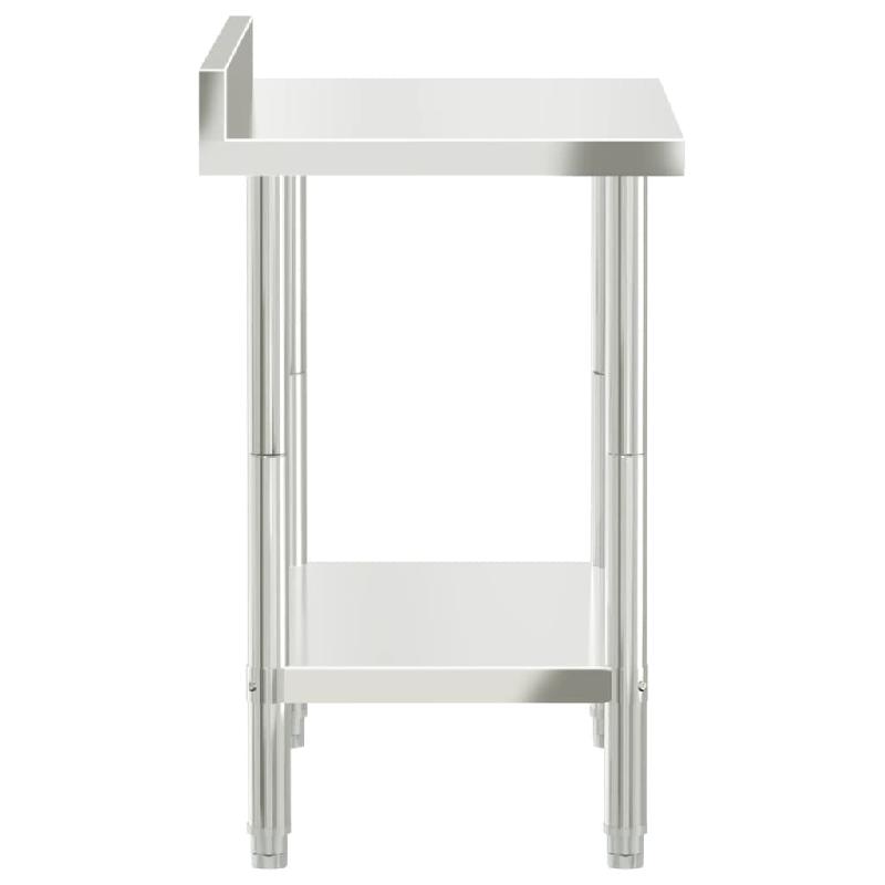 Vidaxl table de travail de cuisine avec dosseret 82,5x55x93 cm inox 376457_4