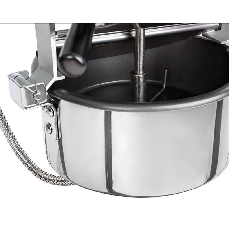 Machine à pop-corn professionnelle noire 5 kg/h - avec placard chauffant_4