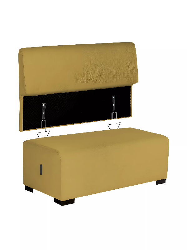 Canapé 2 places jaune safran_4