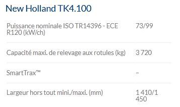 Tk4.100 tracteur agricole - New Holland - chenilles SmartTrax™ - Steering-O-Matic™ Plus - 74 à 99 ch_4