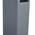 ZEUS Corbeille en béton avec support - Béton recouvert d'une peinture polyuréthane - Ouverture calibrée - Porte en acier traité anticorrosion - Étriers support-sacs en acier - Contenance 130L_4