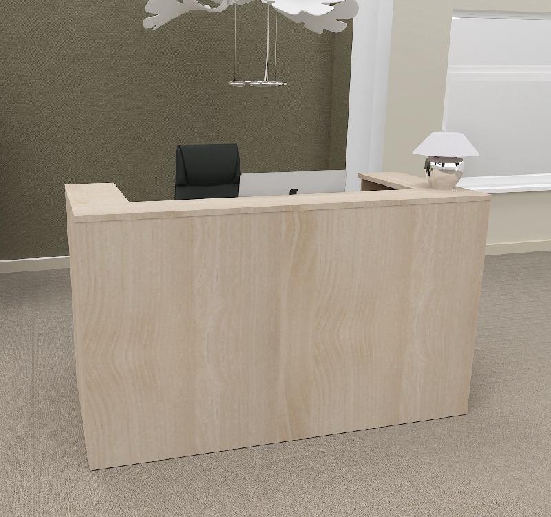 Bureau d'accueil Delta First monocolor - Mobel Linea - 144, Acacia clair_5