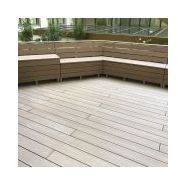 Lames de terrasses - Lameo - 3 400 x 145 x 25 mm - Double face Lisse / Striée - Alvéolaire creux_4