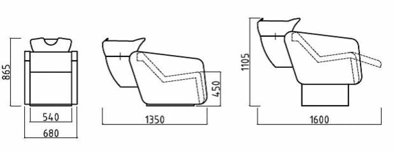 Bac de lavage électrique pour coiffeurs avec réglage ergonomique