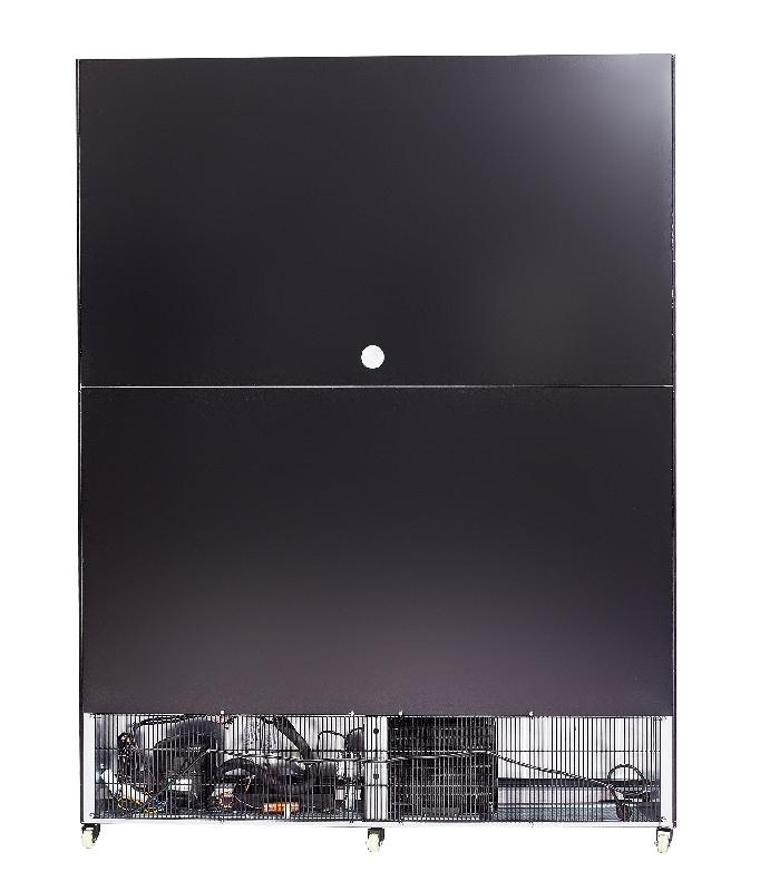 Réfrigérateur 3 portes en verre noir nap-1200 l1600 7455.1920 COMBISTEEL_4