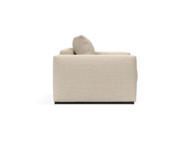 Fauteuil design convertible avec accoudoirs - COSIAL Innovation Living - Tissu Phobos Latte - Lit 80x202 cm_4