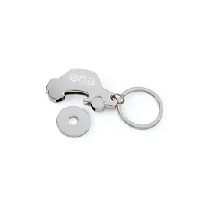 Porte-clés publicitaires jetons 'Cars' - métal brillant - 5x3x0,6 cm - personnalisable_4