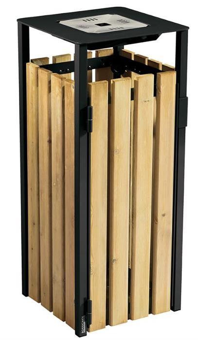 Corbeille Eden en Résineux - Plusieurs coloris disponibles - 110L ou 50L - Avec ou sans cendrier - Traitement autoclave_4