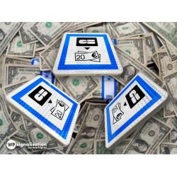 Panneau services distributeur de billets de banque CE25 - pictogramme carte bancaire, flèche et billet de 20€_4