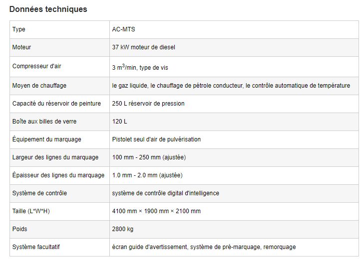 Ac-mts - machine de marquage routier ACE - poids 2800 kg - système de contrôle précis et stable_4