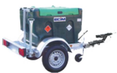 Remorque distributeur de gasoil A.D.R. - 1 essieu non freiné de 750 kg - ECIM - DG ADR 750 SF avec réservoir de 430L_4