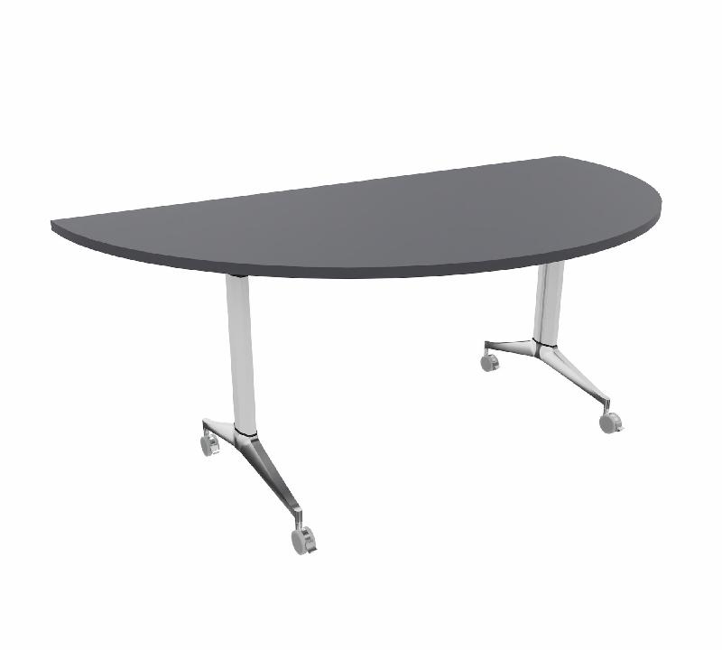 Table de réunion ½ lune Net - Mobel Linea - Blanc, Anthracite_4