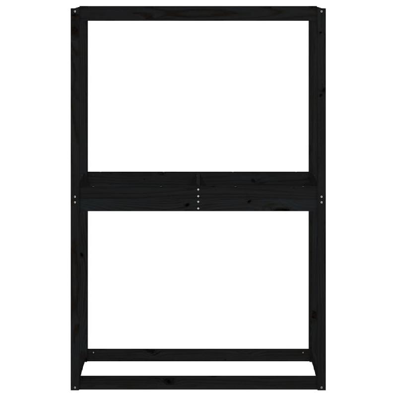 Vidaxl porte-pneus noir 120x40x180 cm bois de pin massif 825004_4