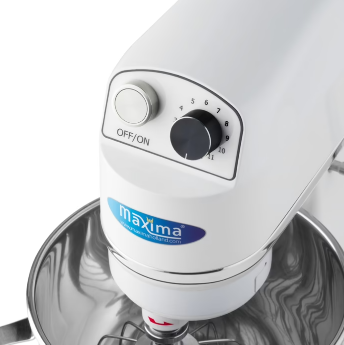 Mixer planétaire - 7 L - jusqu'à 2 kg de pâte - blanc | Maxima - 09300154_4