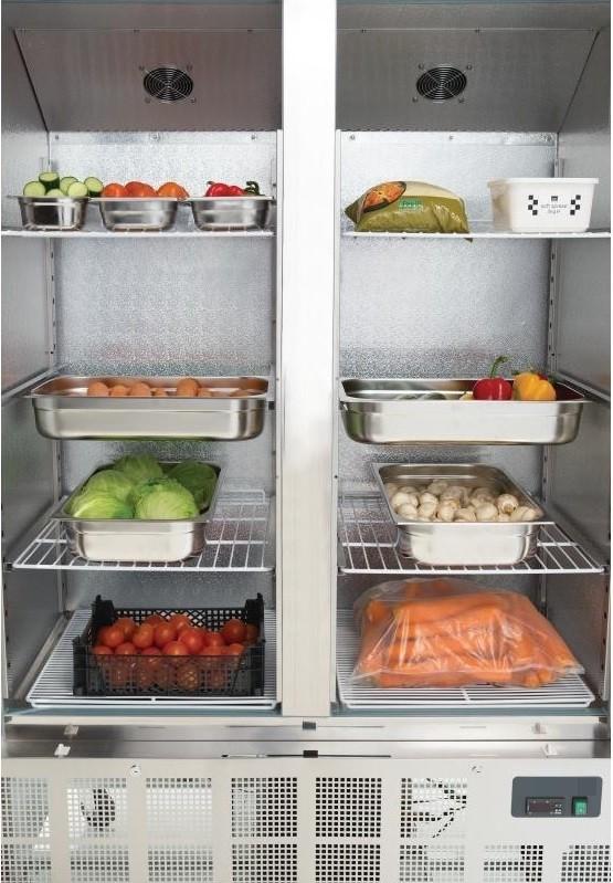 Armoire réfrigérée négative en inox 2 portes  960 litres (idéale pour les petits passages de portes)_4