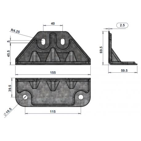 Pergola aluminium et polycarbonate 430x295,5cm martinique 4300 palram_4