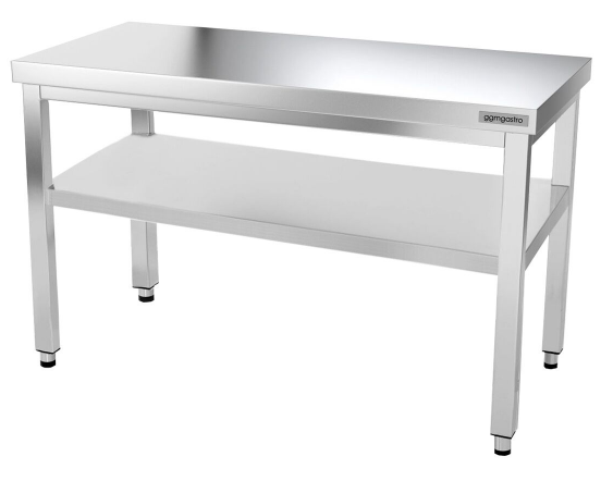 Tables Inox centrales Premium avec Etagère - P 600 mm | Ggm - 1400_4
