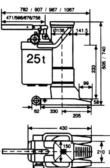 Appareil de levage stable pour maintenance de machines lourdes
