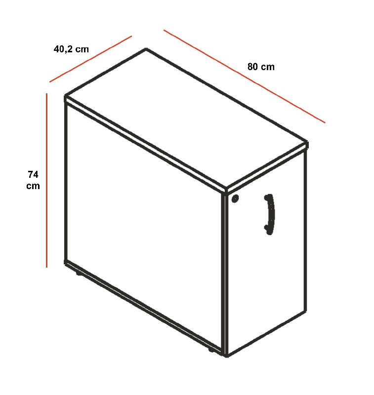 Caisson hauteur bureau maxi rangement - MDD - Argent, Non, Gauche_4