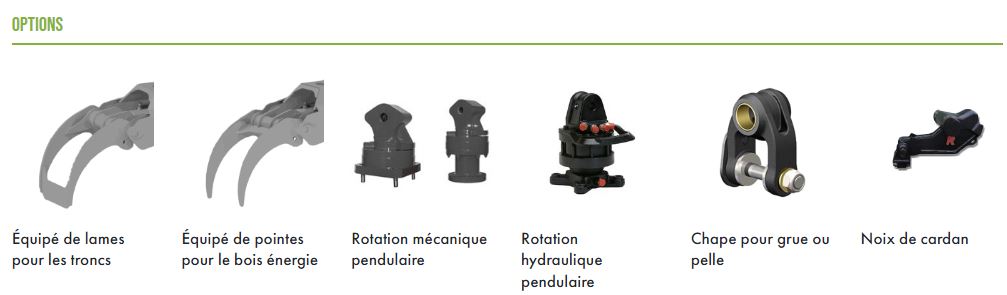 Grappin forestier professionnel - pour pelle de 2 à 18T, grue de 0.2 à 3.5T - construction en WELDOX 700_4