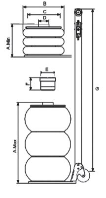 Cric bouteille BC2-2S Rodcraft - capacité 2T - levage rapide et compact_4