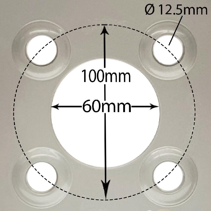 5.00x10 Pneu et roue de remorque 4 crampons 100mm PCD 72N Capacité de charge 355kg (Lot de 3)_4