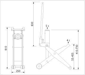 FJ40 - Crics rouleurs AC Hydraulic - Capacité 4,0 t/5,0 t - Hauteur minimale 55 mm_4