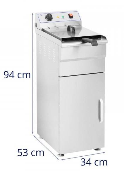 Friteuse professionnelle électrique 16 litres  sur meuble (400 v)_4