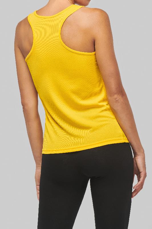 Débardeur de sport femme - PROACT - Réf: PA442 - 100% polyester, léger et séchage rapide, dos nageur_4