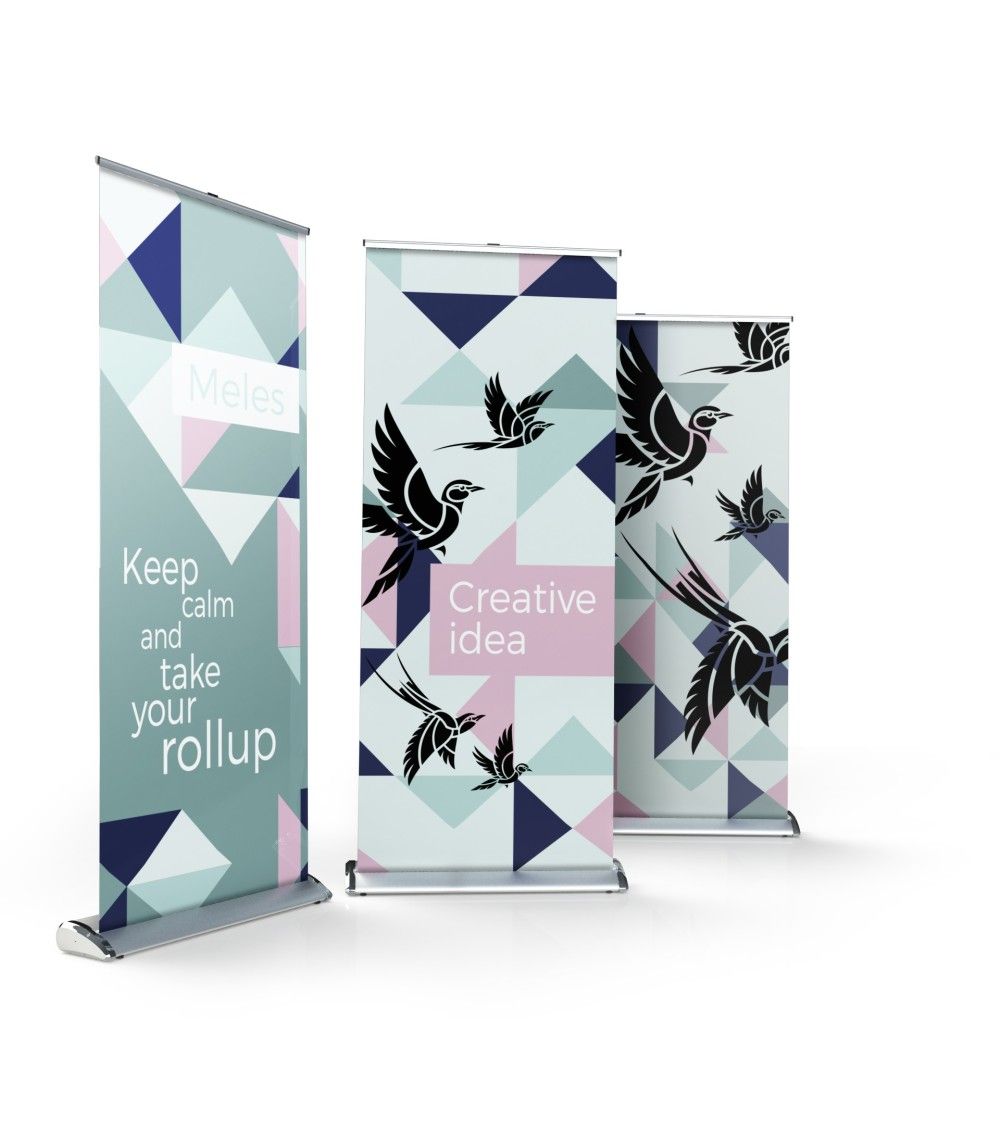 Roll-up pour stand et présentation événementiel - 80cm à 1,2m - Simple ou double face - Aluminium avec impression_4