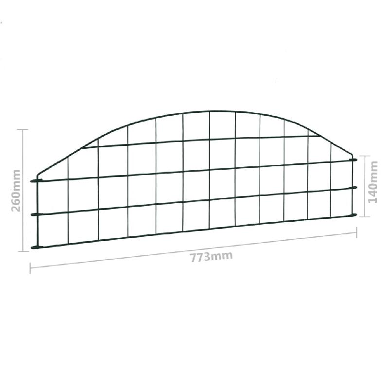 Vidaxl ensemble de clôture de jardin arquée 77,3x26 cm vert 146101_4