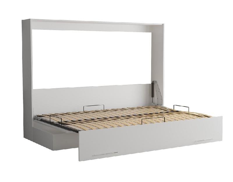 Armoire-lit escamotable VERTIGO SOFA - Blanc - Canapé gris - Couchage 140x200 cm - Ouverture assistée_4