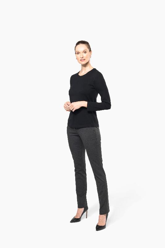 T-shirt Supima col rond manches longues femme - Kariban Premium - 100% coton peigné Supima - Réf: PK303_4