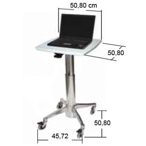 Laptop Mini Cart H Class - Chariot informatique médical ajustable - Ergonoflex - 13,60 kg_4