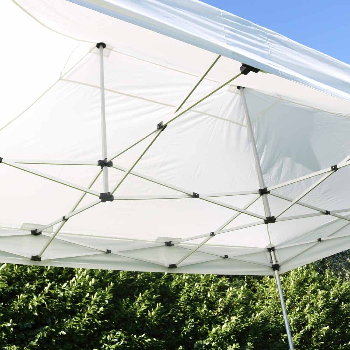 Tente pliante 3x4,5m - Structure aluminium hexagonale 40mm - Toit PVC 300g/m² blanche_4