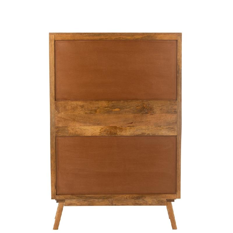 Buffet design TANY - 4 portes, 1 niche en bois de manguier - 104x158x40 cm_4